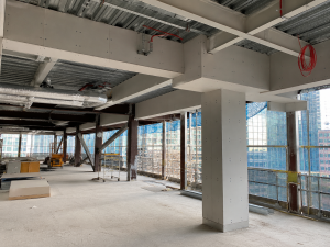 Services boarded fire protection to steelwork