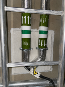 chilled water pipe penetration fire stopping