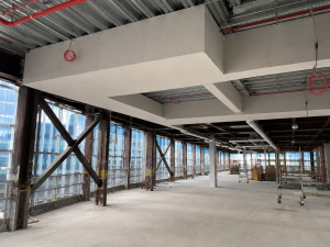 Services fire rated beam encasement