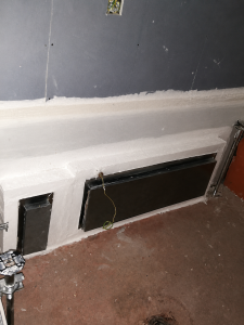 Services fire stopping around service openings