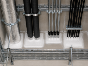 grouped m&e penetration fire stopping