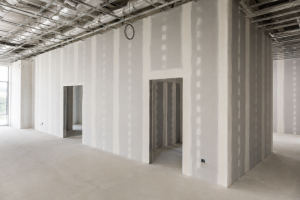 Services taped & jointed drywall finish