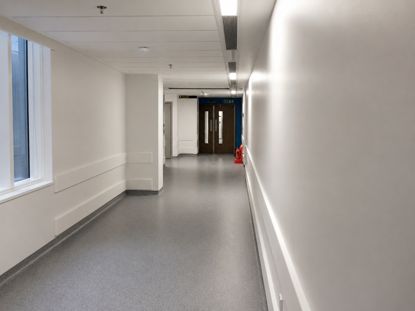 Services taped & jointed wall finish