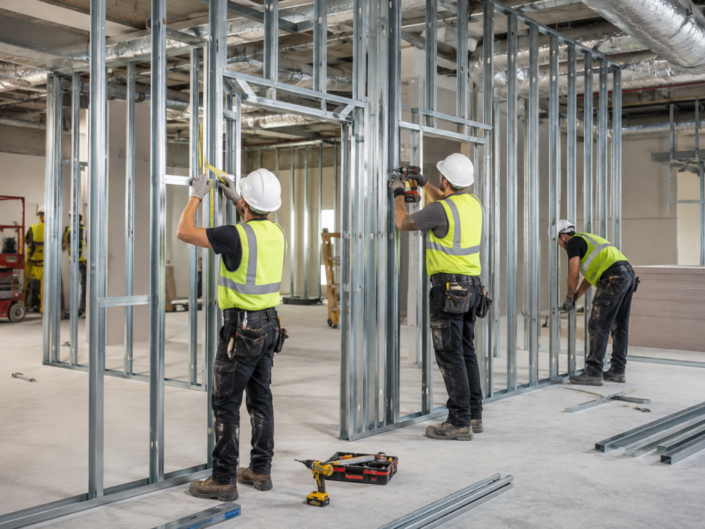 Labour Supply metal stud partition framing