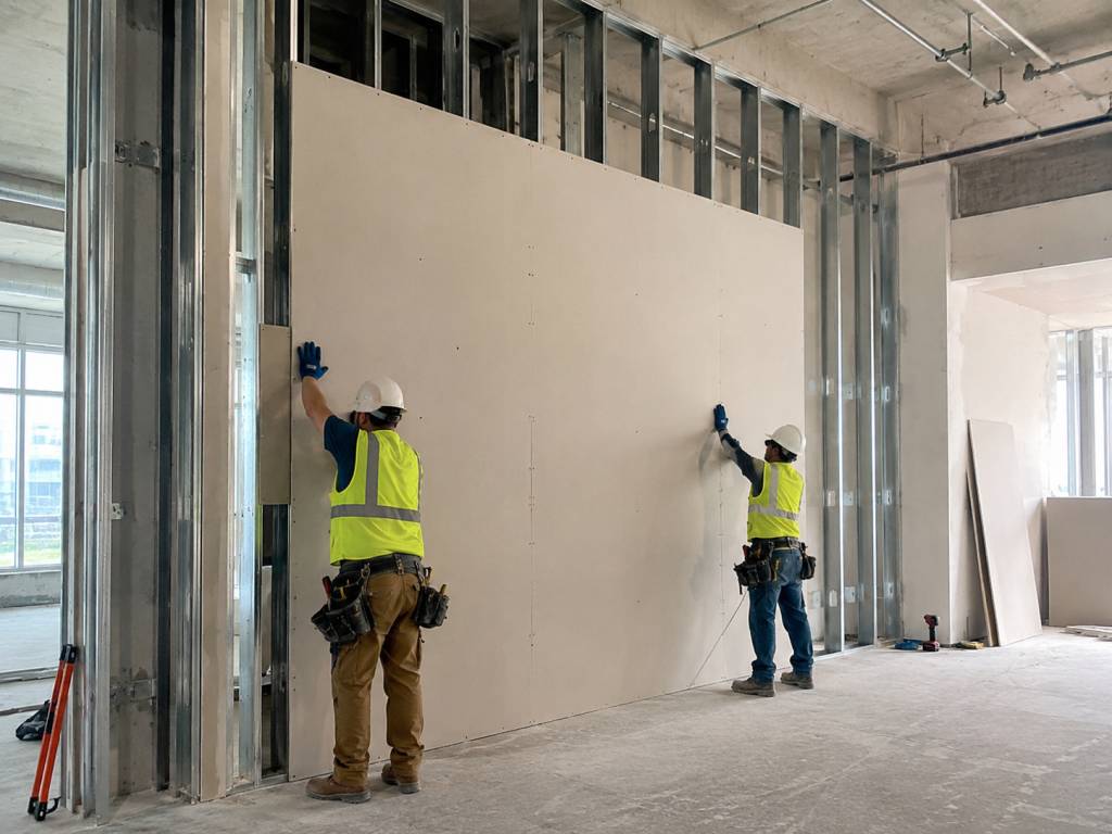 Labour Supply plasterboard installation metal frame